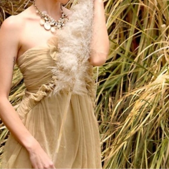 Elizabeth & James Tulle Chiffon Strapless Mini Dress. - Picture 4 of 10